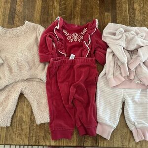 Bundle 3 Baby Girl Matching Sets 3 Months Carters Grayson Mini